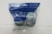 Pack of 10 Whitman Coin Capsules with Ring 40.6mm for American Silver Eagle