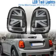2Pcs LED Tail lights For Mini Cooper F55 F56 F57 2014-2022 Union Jack Rear Lamp (for: Mini)