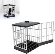 Mobile Phone Jail with Timer, Cell Phones Prison Lock Up Safe Smartphone Stand Holder Classroom Home Table Office Storage Gadget (Black and Grey)