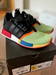 Adidas NMD_R1 Black Multicolor FW1076 Kids Grade School Size 6.5 NEW IN BOX