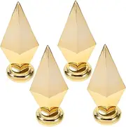 Gatuida 4pcs Aluminum Alloy Flagpole Toppers Durable Replacement Heads for Outdoor Hotel and Office Flag Displays Easy to Install Flag Pole Ornaments