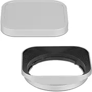 Haoge Metal Square Lens Hood for Fujifilm XF33mm F1.4 R WR Lens, Fujinon XF 16-50mm,Fuji XF 23mm f/1.4 R LM WR Lens Silver