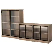 LANESUND storage combination, grey-brown, 282x47x152 cm