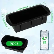 5Pcs Extra Large Ice Block Mold Reusable Big Ice Tray Large Ice Cube Molds