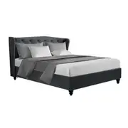 Artiss Bed Frame Queen Size Charcoal PIER