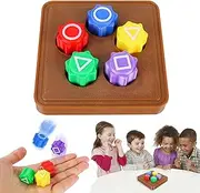 Gonggi Traditional Korean Hand Game, Colourful Gonggi Jack Stone Pebble Set for Entertainment and Hand-Eye Coordination, Perfect Korean Game for Families (5 Pieces + Base)