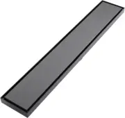 Long Shower Grate Stainless Steel Floor Drain Waste (Matt Black-Tile Insert, 600