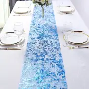 11"x108" ROYAL BLUE Metallic Thin Mesh Polyester TABLE RUNNER Linens Party Event