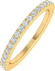 [FINEROCK] 1/2 Carat Prong Set Diamond Ladies Eternity Ring in 14K Gold