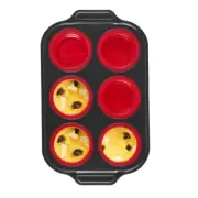 Silicone Muffin Pan Cupcake Pan for Baking, Metal Frame Muffin Tin Egg4922