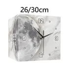 Lunar Pattern Double Sided Wall Clock Acrylic for Bedroom Creative Versatile