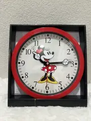 New in box Disney Minnie Mouse Wall Clock red