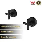 Decaura Shower Taps Two Mixer 1/4 Turn Cross Handle Wall Top Assemblies Black