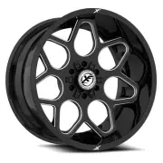 20x10 XF Off-Road XF-233 Gloss Black & Milled Wheel 8x6.5/8x170 (-12mm)
