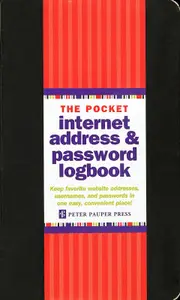 Peter Pauper Press The Pocket Internet Address & Password Logbook 315960
