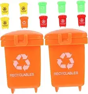 TEHAUX Educational Mini Trash Can for Boys and Girls Boys and Girls Toy Rubbish Bin Lid Sturdy Safe for Dollhouse and Playroom