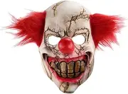 WHAMVOX Scary Clown Mask for Halloween Horror Clown Face No Plastic Smell Party Decorations