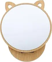 WOFASHPURET Makeup Mirror for Elegant Tabletop Cat Mirror Decorative Vanity Mirror for Daily Use Bedroom Dressing Table and Study Room Idea