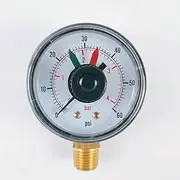 Pressure Gauge | 2.11 Inch Well Pump Pressure Gauge | 0-60 Psi Pumps Spa Aquarium Pressure Test | Waterproof Meter Replacement for Water Systems Pool Care Filter Monitoring