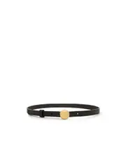 Pebble belt in smooth calfskin 90,80,85,75 Black/Gold