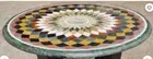18'' Green Marble Table Top coffee Corner Inlay Lapis pietra dura decor C8