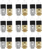 16PCS PJ392 3.5mm Stereo Jack Panel Mount Connector for MP3/MP4 Players Communications CD Players Wireless Phones Digital Laptops DVD (8 Gold & 8 Silver)