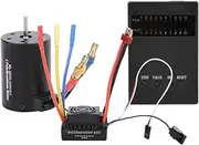 3650 3500KV Brushless Motor Program Card 60A ESC with Waterproof BEC for 1/10 RC Car