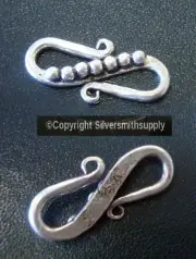 2 S Hook jewelry clasps silver plated findings fpc005