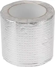 X AUTOHAUX 1 Roll Underbelly Tape Waterproof 16.40ftx3.94"x0.04" Flex Belly Tape for RV Mobile Home, Camper Travel Trailer, Tear Repair Patch Silver Tone