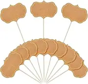 WADY 50Pcs Brown Food Labels, Cheese Markers, Cake Toppers, Cupcake Buffet Tags, Toothpick Flags, Charcuterie Board Dessert Fruit Labels