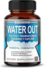 Ultra Natural Water Out Pills 7,775 mg Maximum Potency with Uva Ursi Hawthorn Berry Dandelion Corn Silk - Full Body Cleanse and Kidney & Stomach Support (90 Count (Pack of 1))