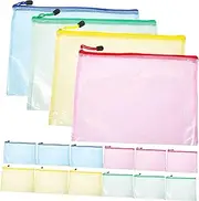 Operitacx 12 Pack Mesh Storage Bags Zippered File Bags for Documents Office Travel Organizers