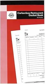 50 Page Carbonless Order Restaurant Docket Book Office Shop Business