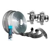 Rear Wheel Bearing Hub Ass + Brake Drum Shoe Kit for Mitsubishi Lancer CC 203mm