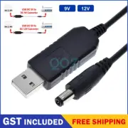USB 5V to 12V boost/step up power supply converter cable DC barrel jack plug