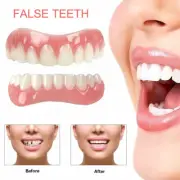 Smile Snap On False Teeth Upper & Lower Dental Veneers Dentures Tooth Cover