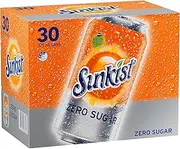 Sunkist Zero Sugar Soft Drink, 30 x 375ml