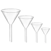 4 Pcs glass funnels for filling bottles Funnel Teaching Supplies Small