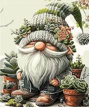 Paint by Numbers Kit for Adults Beginner, Gnomes Adult Paint by Number Kits on Canvas, DIY Acrylic Watercolor Oil Paint by Number for Adults for Home Decor Gift 16x20 Inch