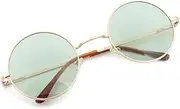 [SAFIGLE] Round Retro Sunglasses Women Round Gold Glasses Sunglasses Round Fashion Sunglasses for Women Round Glasses Frames Round Uv Glasses Retro Circle Sunglasses Colored