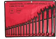 WINMAX TOOLS AUTOMOTIVE 16 Piece Metric Combination Wrench Set 6mm to 32mm Metric Wrench Set with Roll Up Pouch
