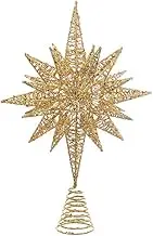 Kurt Adler 16.5" Gold Glitter Mult Angle Star Treetop