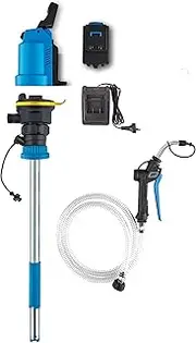 Macnaught Battery Operated High Viscosity BOP60 Starter Kit - BP60S-OHA, 2 Yrs Warranty, 2.0Ah Li-Ion Battery, Suitable for Oils up to SAE140, 60L Oil Drum Size, 1 hr Fast Charging