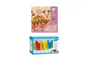 6pc Djeco Finger Paint Tubes and Patterns & Animals Clear Stamps Craft Kit 7y+