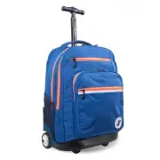 Sundance Rolling Backpack Girl Boy Roller Bookbag, Block Navy, 20 Inch