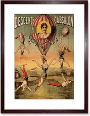 Ad Circus Miss Stena Trapeze Acrobat Hair Strange Framed Wall Art Print
