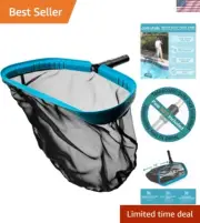 Pool Skimmer Net Rake, Aluminum Frame Deep Nylon Net, Ultra Fine Mesh Pool Ne...