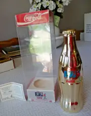 COCA COLA bottle~silver plate Limited Ed 160/2500~1996 Atlanta OLYMPIC TORCH