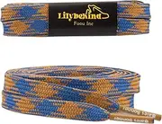 [Lilybekind] 5/16" Colored Flat Shoe Laces 51" Replacement Shoelaces for Sneakers