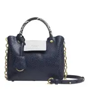 Radley Crossbody Bag Chelsea Creek Leather Mini Dark Blue Zip top Multiway H4